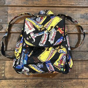Vtg RARE NICOLE MILLER SILK Mini Backpack Bag Candy Bars Nestle Sweet tarts NWOT